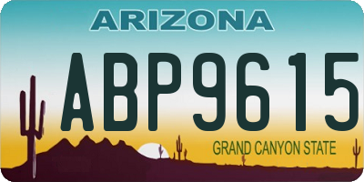 AZ license plate ABP9615