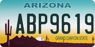 AZ license plate ABP9619
