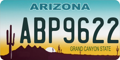 AZ license plate ABP9622