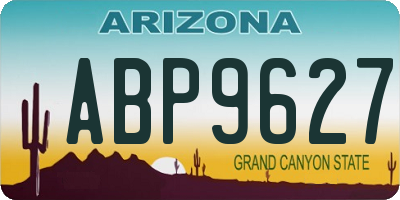 AZ license plate ABP9627