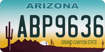 AZ license plate ABP9636