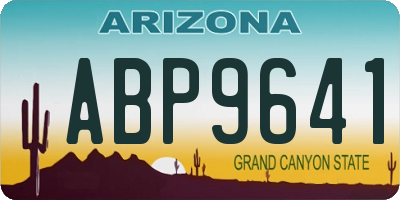 AZ license plate ABP9641