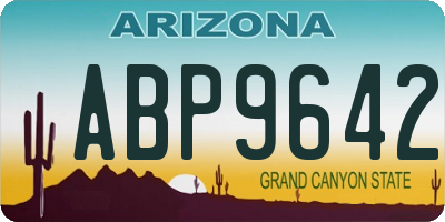 AZ license plate ABP9642