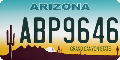 AZ license plate ABP9646