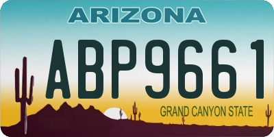 AZ license plate ABP9661