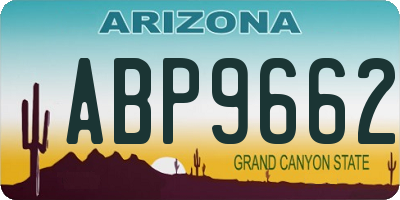 AZ license plate ABP9662