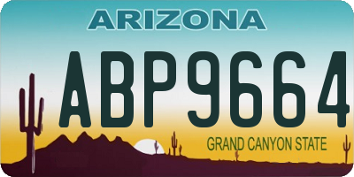 AZ license plate ABP9664