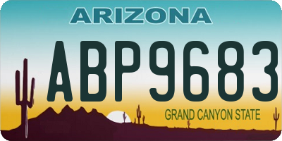 AZ license plate ABP9683