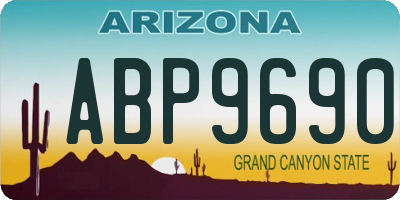 AZ license plate ABP9690