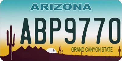 AZ license plate ABP9770