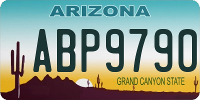 AZ license plate ABP9790