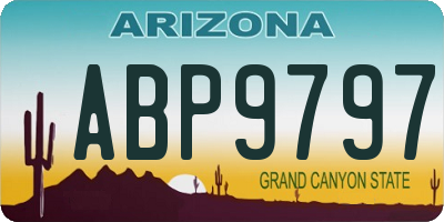AZ license plate ABP9797