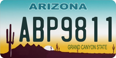 AZ license plate ABP9811