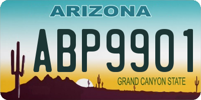 AZ license plate ABP9901