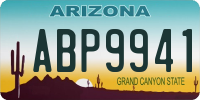 AZ license plate ABP9941