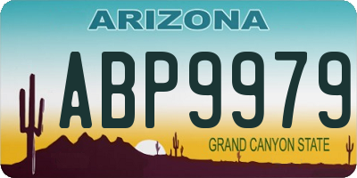 AZ license plate ABP9979