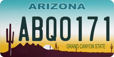 AZ license plate ABQ0171