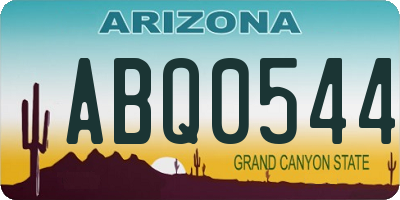 AZ license plate ABQ0544