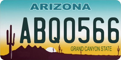 AZ license plate ABQ0566