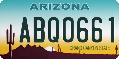 AZ license plate ABQ0661