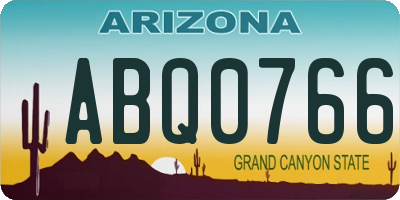 AZ license plate ABQ0766