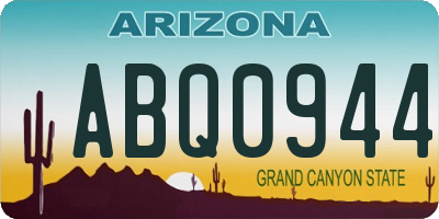 AZ license plate ABQ0944
