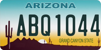 AZ license plate ABQ1044
