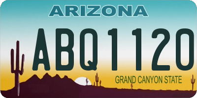 AZ license plate ABQ1120