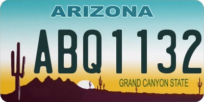 AZ license plate ABQ1132