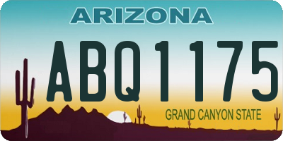 AZ license plate ABQ1175