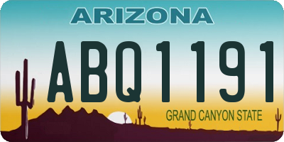 AZ license plate ABQ1191