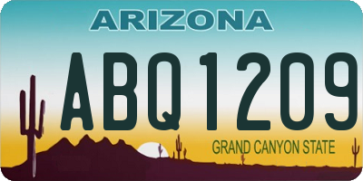 AZ license plate ABQ1209