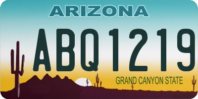 AZ license plate ABQ1219