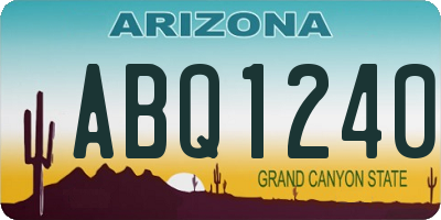 AZ license plate ABQ1240
