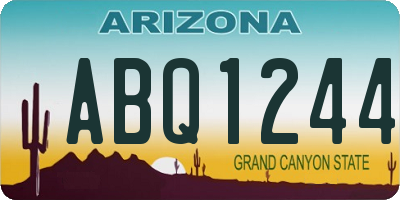 AZ license plate ABQ1244
