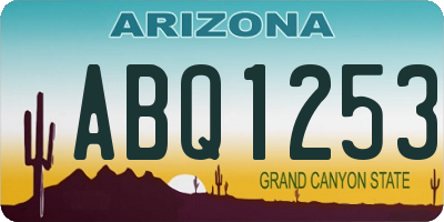 AZ license plate ABQ1253