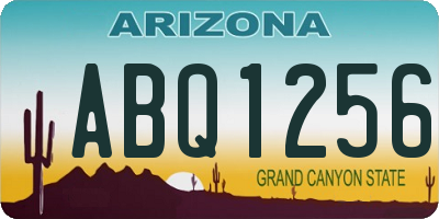 AZ license plate ABQ1256