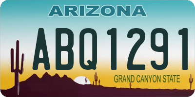 AZ license plate ABQ1291