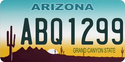 AZ license plate ABQ1299