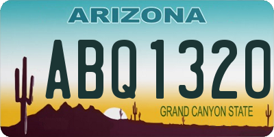 AZ license plate ABQ1320