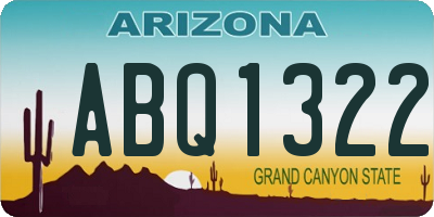 AZ license plate ABQ1322