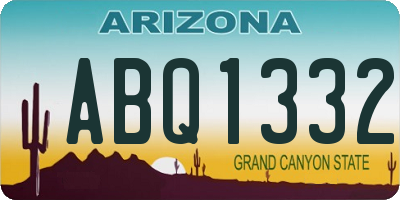 AZ license plate ABQ1332