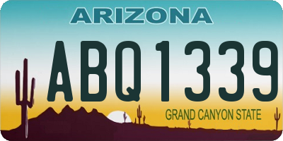 AZ license plate ABQ1339