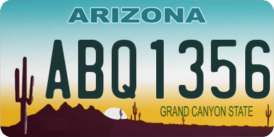 AZ license plate ABQ1356