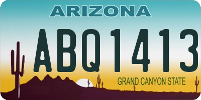 AZ license plate ABQ1413