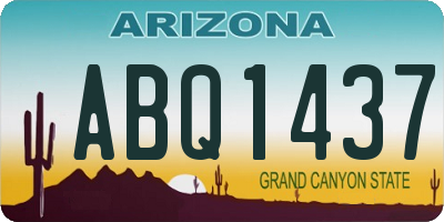 AZ license plate ABQ1437