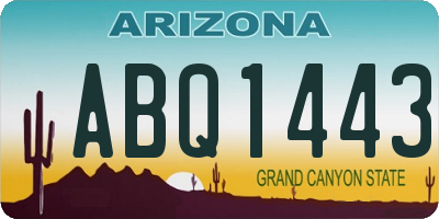 AZ license plate ABQ1443