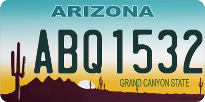 AZ license plate ABQ1532