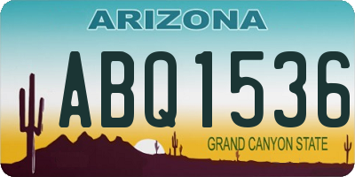 AZ license plate ABQ1536