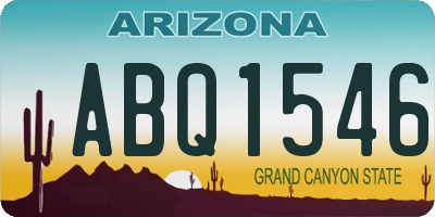 AZ license plate ABQ1546